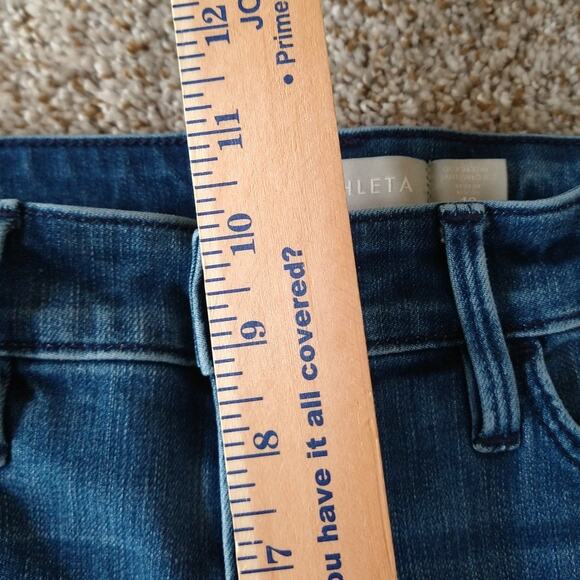 ATHLETA Sculptek Skinny Stretch Raw Hem Ankle Jeans Size 10 - Picture 10 of 12